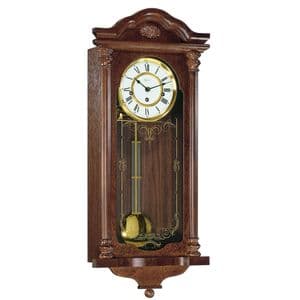 Hermle Fulham Westminster Chime Mahogany Wall Clock 70509-070341
