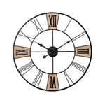 Hometime Black Metal Cut Out Wall Clock 60CM W9781