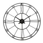 Hometime Black Metal Cut Out Wall Clock 60CM W9782