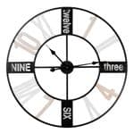 Hometime Metal and Wood Cut Out Wall Clock 70CM W7988