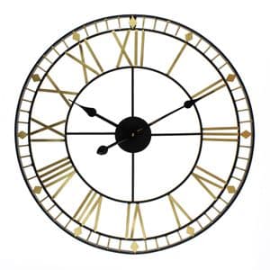 Hometime Metal Wall Clock Cut Out Roman Numerals 60CM by Widdop W7407