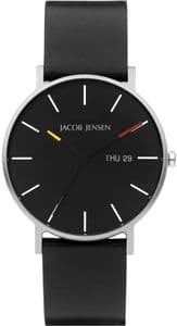 Jacob Jensen 162 Black  Strap Watch JJ162