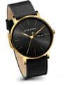 Jacob Jensen 165 Black Vegan Leather Strap Watch JJ165