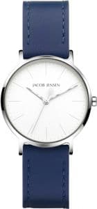 Jacob Jensen 173 Blue Vegan Leather Strap Watch JJ173