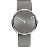 Jacob Jensen 252 Curve Series Grey Leather Strap Watch