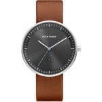 Jacob Jensen 275 Strata Gents Watch Grey Dial Brown Leather Strap JJ275