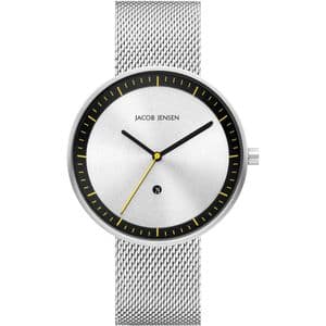 Jacob Jensen 273 Strata Gents Red Leather Strap Watch