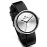 Jacob Jensen 280 Strata Ladies Black Leather Strap Watch