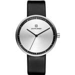 Jacob Jensen 280 Strata Ladies Black Leather Strap Watch