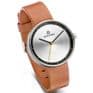 Jacob Jensen 281 Strata Ladies Brown Leather Strap Watch