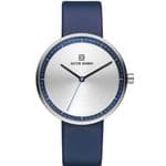 Jacob Jensen 282 Strata Ladies Blue Leather Strap Watch