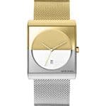Jacob Jensen 516 Gents Square Face Gold and White Watch