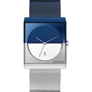 Jacob Jensen 517 Gents Square Face Blue and White dial Watch