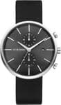 Jacob Jensen 620 Black Leather Chronograph Watch JJ620
