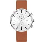 Jacob Jensen 622 Brown Leather Chronograph Watch JJ622
