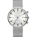 Jacob Jensen 625 Silver Dial Steel Mesh Chronograph Watch JJ625