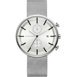 Jacob Jensen 625 Silver Dial Steel Mesh Chronograph Watch JJ625