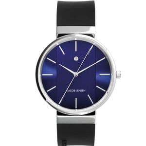 Jacob Jensen 709 Gents Blue Dial Silicone Strap Watch JJ709
