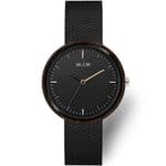 MAM Originals PLANO 684 Wooden Watch Black Mesh Strap 39mm