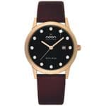 Noon Copenhagen 63002L6 Ladies Watch Rose Gold Brown Strap 63-002L6
