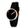 Picto 43311-0112R Rose Gold Watch Small with Black Dial Black Silicone Strap