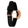 Picto 43311-0112R Rose Gold Watch Small with Black Dial Black Silicone Strap