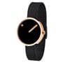 Picto 43311-1012 Rose Gold Watch Small with Black Dial Black Mesh Band