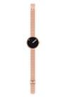 Picto 43311-1112 Rose Gold Watch Small with Black Dial Rose Gold Mesh Band