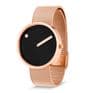 Picto 43312-1120 Rose Gold Watch Medium Black Dial Rose Gold Mesh Band