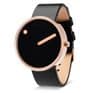 Picto 43312-4120R Rose Gold Watch Medium Black Dial Black Leather Strap