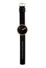 Picto 43312-4120R Rose Gold Watch Medium Black Dial Black Leather Strap