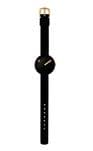 Picto 43313-0112G Black Small Watch with Black Dial Black Silicone Strap