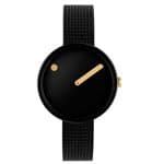 Picto 43313-1012 Black Small Watch with Black Dial Black Mesh Band