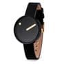 Picto 43313-4112G Black Small Watch with Black Dial Black Leather Strap