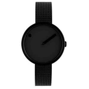 Picto 43315-1012 Black Small Watch with Black Dial Black Mesh Band
