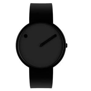 Picto 43316-0120B Black Medium Watch Black Dial Black Silicone Strap