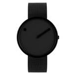 Picto 43316-1020 Black Medium Watch Black Dial Black Mesh Band