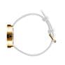 Picto 43320-0212G Gold Small Watch with White Dial White Silicone Strap