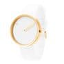 Picto 43321-0220G Gold Medium Watch White Dial White Silicone Strap
