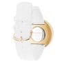 Picto 43321-0220G Gold Medium Watch White Dial White Silicone Strap