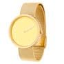 Picto 43330-0920 Gold Steel Watch Medium with Yellow Dial Gold Mesh Band