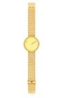 Picto 43330-0920 Gold Steel Watch Medium with Yellow Dial Gold Mesh Band