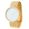 Picto 43332-0920 Gold Steel Watch Medium with LIght Blue Dial Gold Mesh Band
