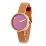 Picto 43342-4512MG Gold Watch with Pink Dial Light Brown Leather Strap