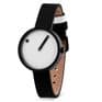 Picto 43343-4112MB Black Small Watch with White Dial Black Leather Strap