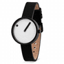 Picto 43343-4112MB Black Small Watch with White Dial Black Leather Strap