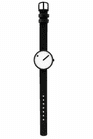 Picto 43343-4112MB Black Small Watch with White Dial Black Leather Strap