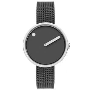 Picto 43351-1212 Steel Watch Small with Grey Dial Grey Mesh Band