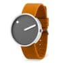 Picto 43352-0720S Watch Medium Grey Dial Mustard Yellow Silicone Strap