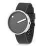 Picto 43352-3420S Steel Watch Medium with Grey Dial Grey Silicone Strap